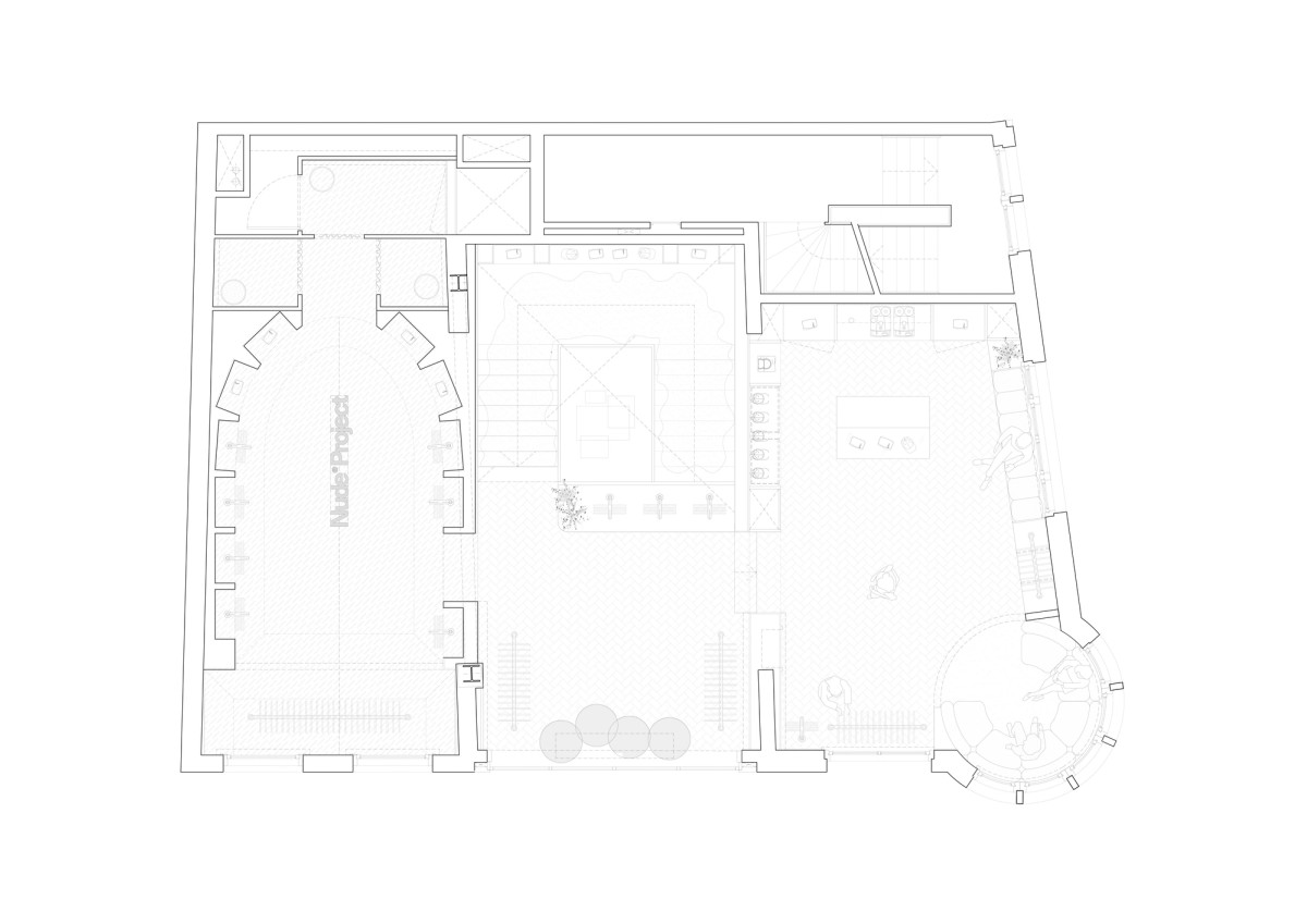 Nude Project Amsterdam — Floor plan of Level 1